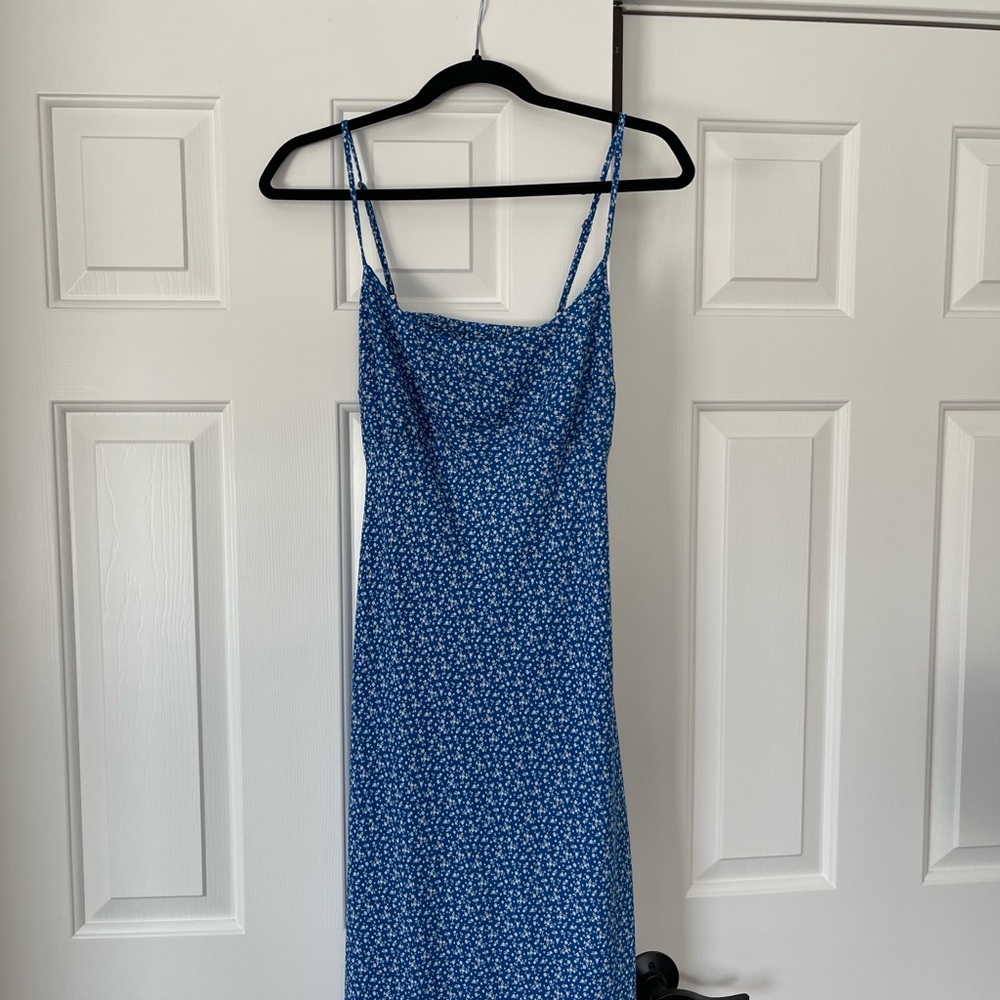 Hollister Blue Floral Midi Dress